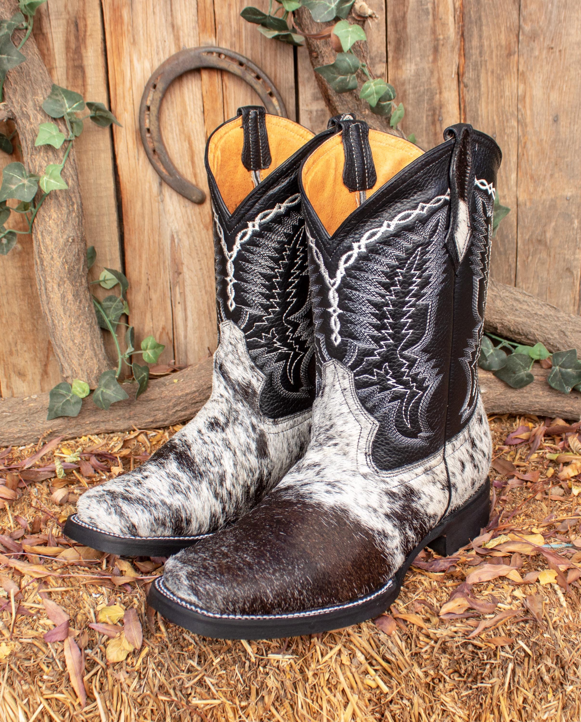 Tejano Botas Vaqueras Blancas Para Hombres Cow Hair Boots España