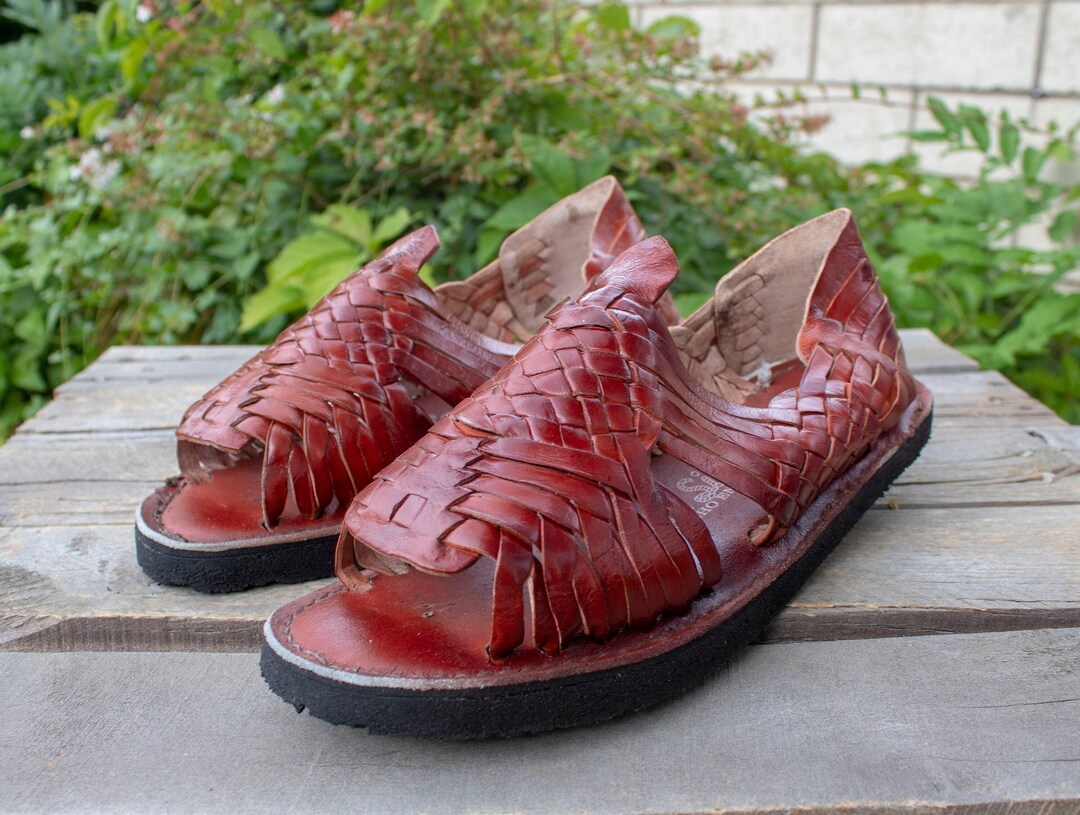 huaraches leather sandals mens