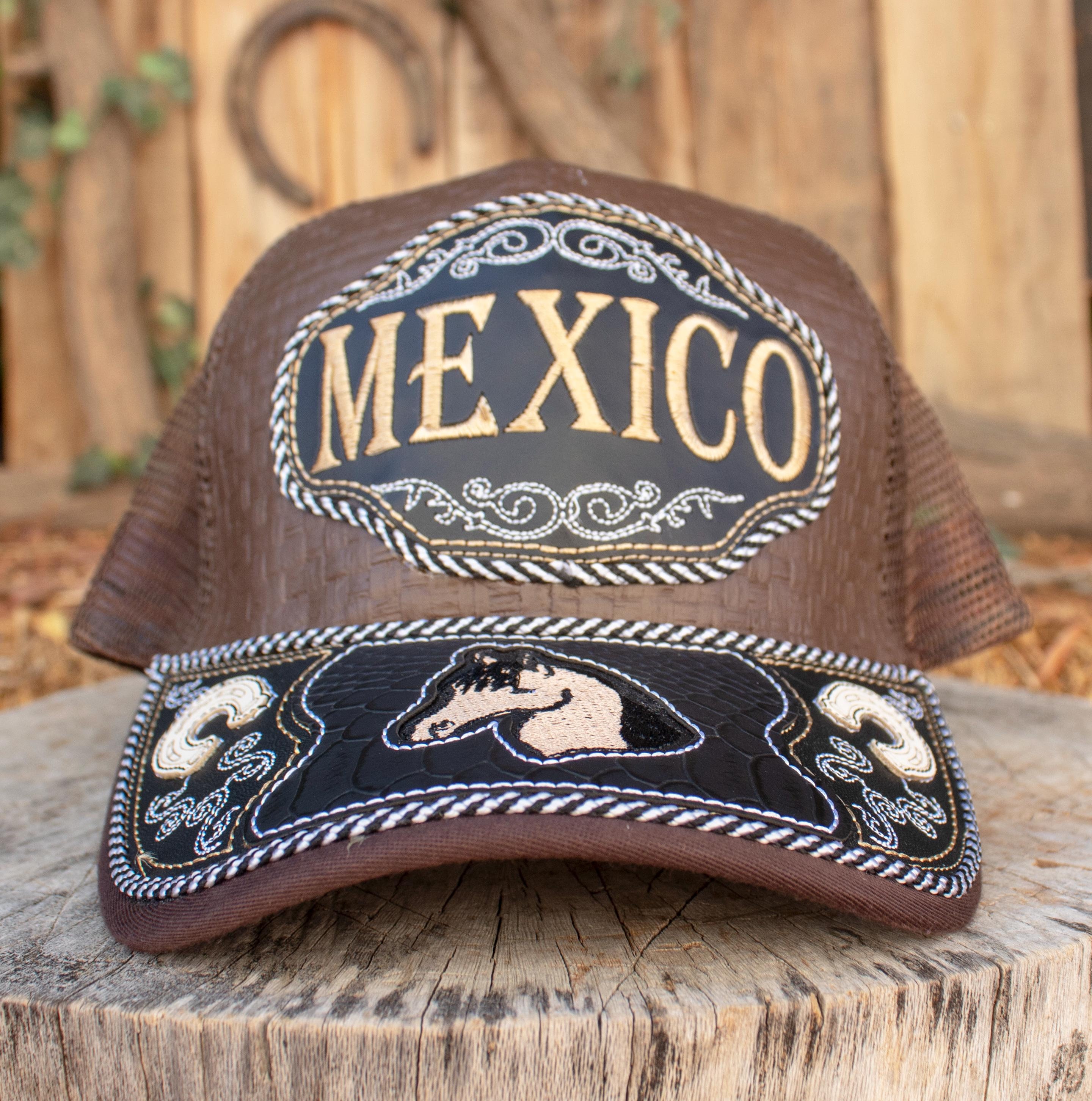 Cowboy Trucker Hat with Metal Horse Embellishment HatMetalPatch2_2048x.jpg?v=  main image 4