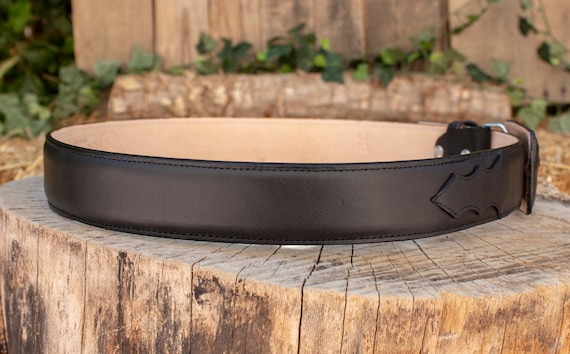 Cintura Western In Pelle Lavorata A Mano: Motivo Floreale, Fibbia Rimovibile - Italia - Foto 7