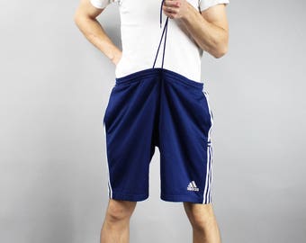 Plus Blue Adidas Shorts . 90s Sports Running Etsy