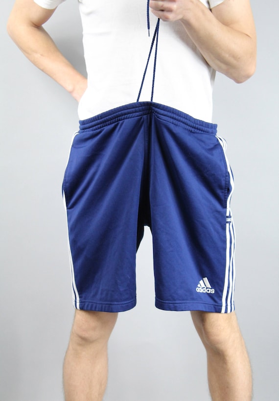 Plus Size Blue Adidas Shorts . 90s Sports Shorts Running Shorts