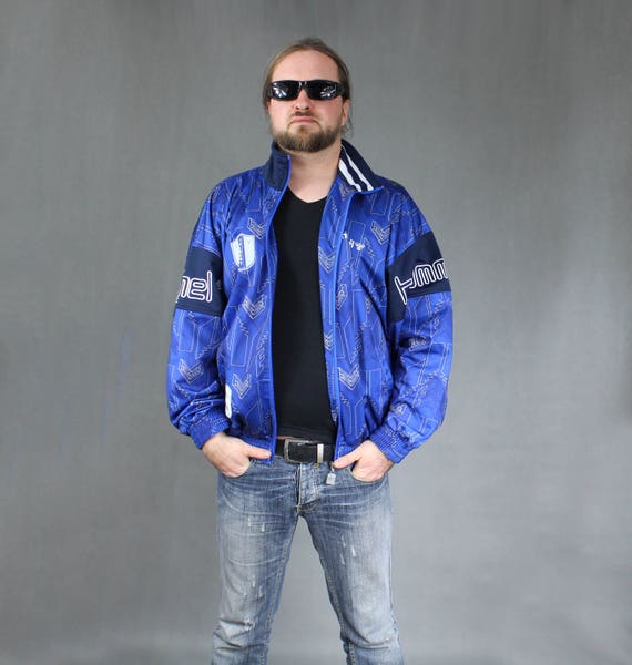 90s Plus Size HUMMEL Blue Sports Tracksuit Jacket XL | Etsy UK