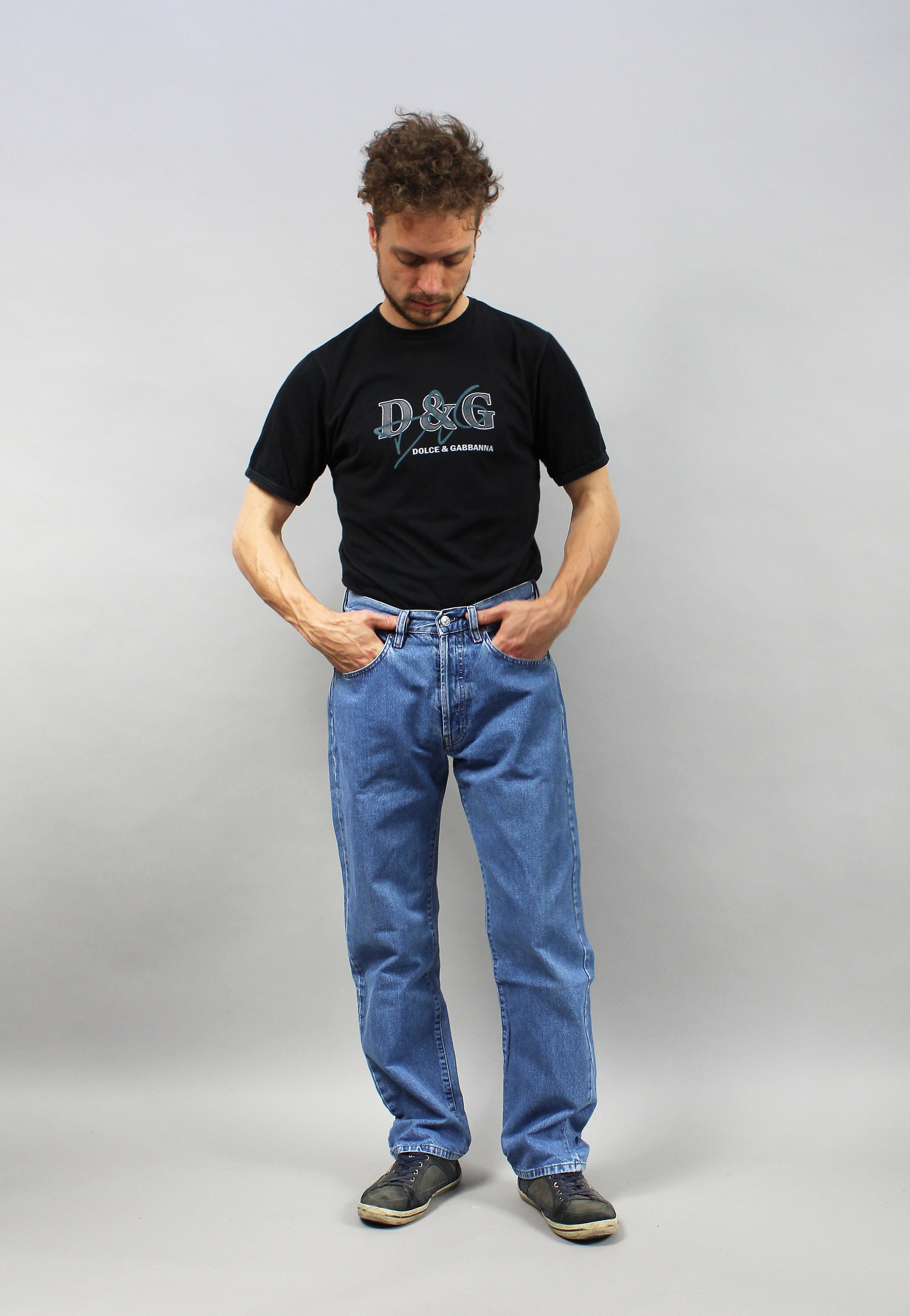 90s Vintage Mens Blue Denim Diesel Jeans. Relaxed Fit Hip Hop - Etsy