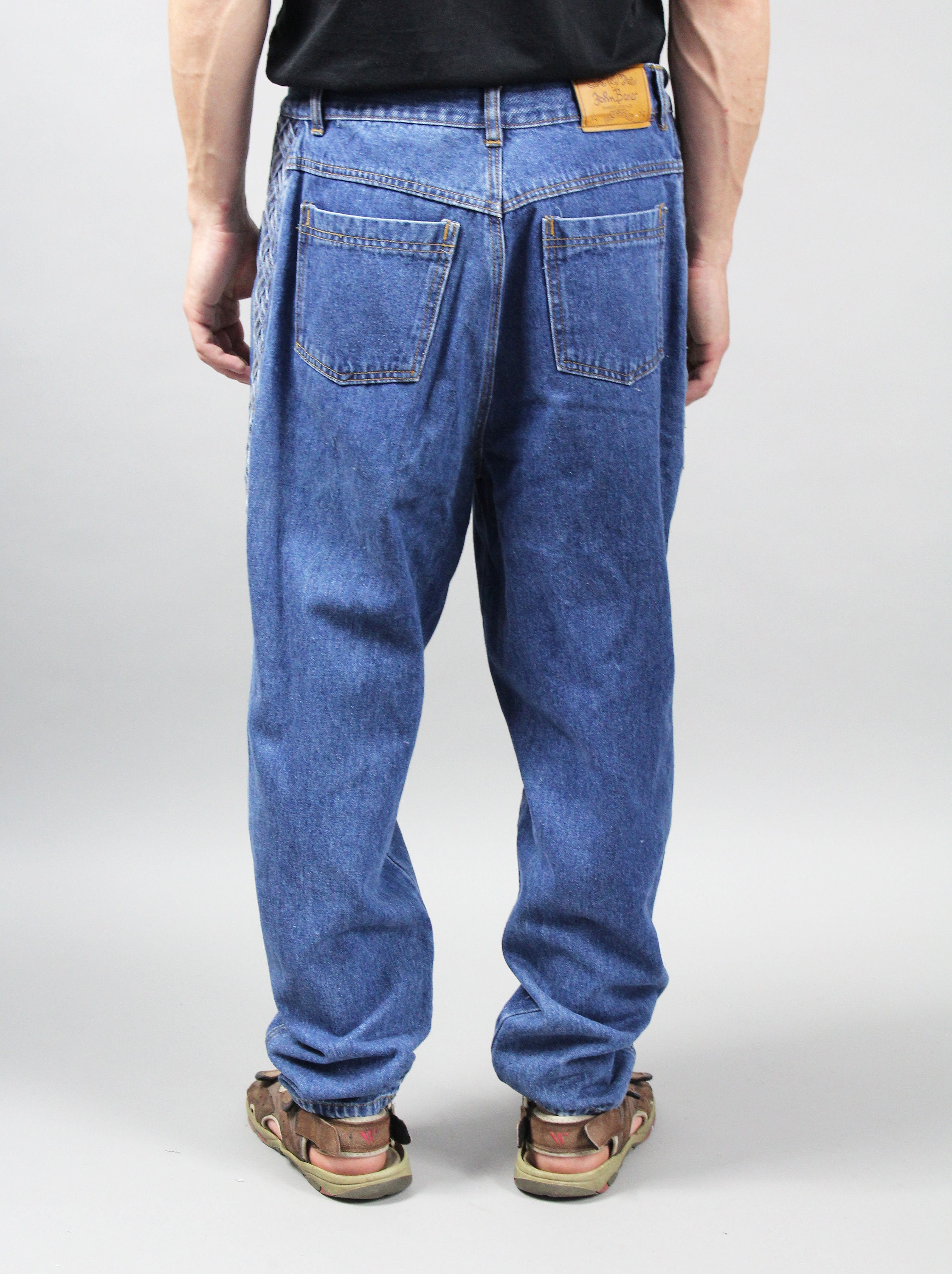 Vintage JOHN BANER 90s Plus Size Blue Denim Jeans. High Waist Trousers ...