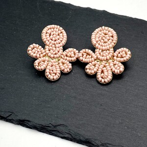 Rocailles Perlen Rosa Ohrringe