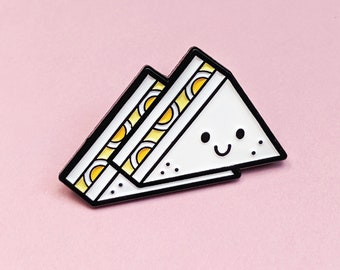 Japanese Egg Salad Sandwich Tamago Sando Enamel Pin