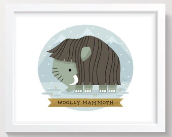 Woolly Mammoth Print