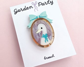 Garden Party Goose Brooch