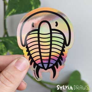 Trilobite Foil Rose Gold Vinyl Sticker