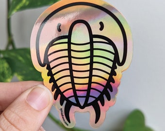 Trilobite Foil Rose Gold Vinyl Sticker