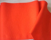 WOOL FELT YARDAGE Dark Tangerine Orange Approx 13 yd x 10 quot Sold in one yard increments.