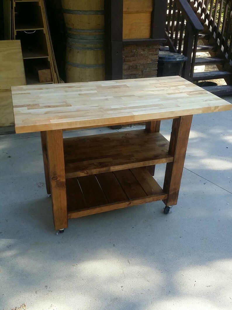 Custom Butcher block island Etsy