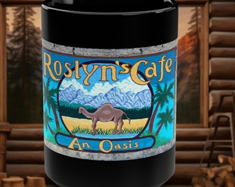 As seen on Northern Exposure, Roslyn's Cafe Mug 15oz, Cicely Alaska, KBHR 570AM, Minnifield Communications, Cicelean Mug, Gift