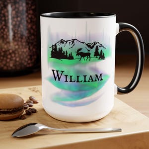 Personalized Northern Exposure Inspired &#39;Cicelean&#39; Coffee Mug 15oz, Northern Lights, Cicely Alaska, Gift, KBHR, Auroras, Definition, Nature