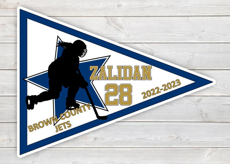 DIGITAL Star Pennant Hockey Tournament Hotel Door Sign Printable Team