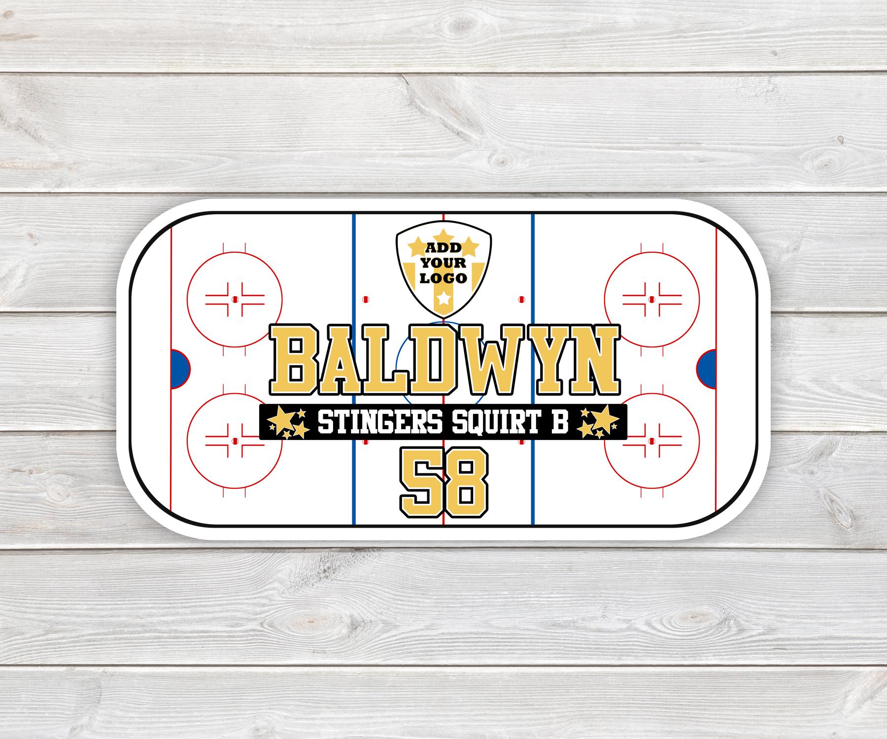 PRINTED Hockey Rink Door Sign - Personalized Laminated Team Door Hanger ...