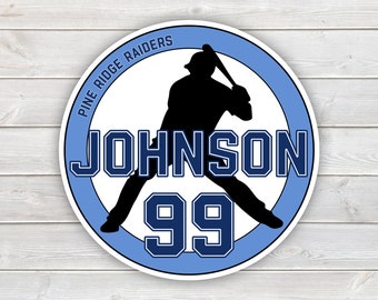 PRINTED Personalized Baseball Door Sign – Laminated Team Tournament Hotel Decor