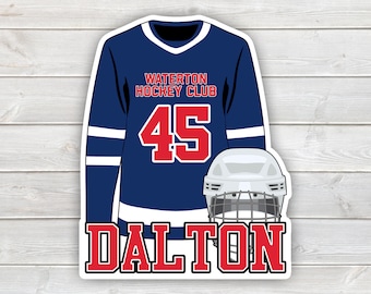 PRINTED Personalized Hockey Jersey Door Sign – Laminated Team Tournament Decor