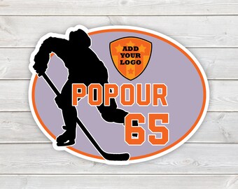 PRINTED Personalized Hockey Team Door Sign: Laminated Tournament Hotel Room Decor