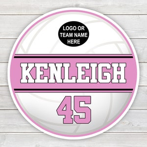 PRINTED Volleyball Door Sign - Volleyball Tournament Laminated Hotel Door Hanger Personalized with Player Name, Number, Team Name or Logo