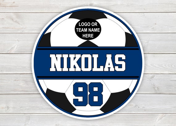 PRINTED Soccer Ball Door Sign - Soccer Tournament Laminated Team Hotel Door Hanger Personalized with Player Name, Number, Team Name or Logo