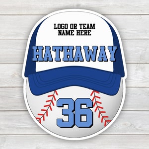 PRINTED Baseball Cap and Ball Sports Sign - Laminated Team Tournament ...