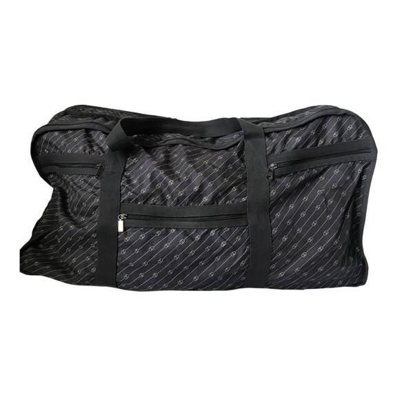 Gucci Navy Diagonal GG Print Nylon Travel Bag 1970