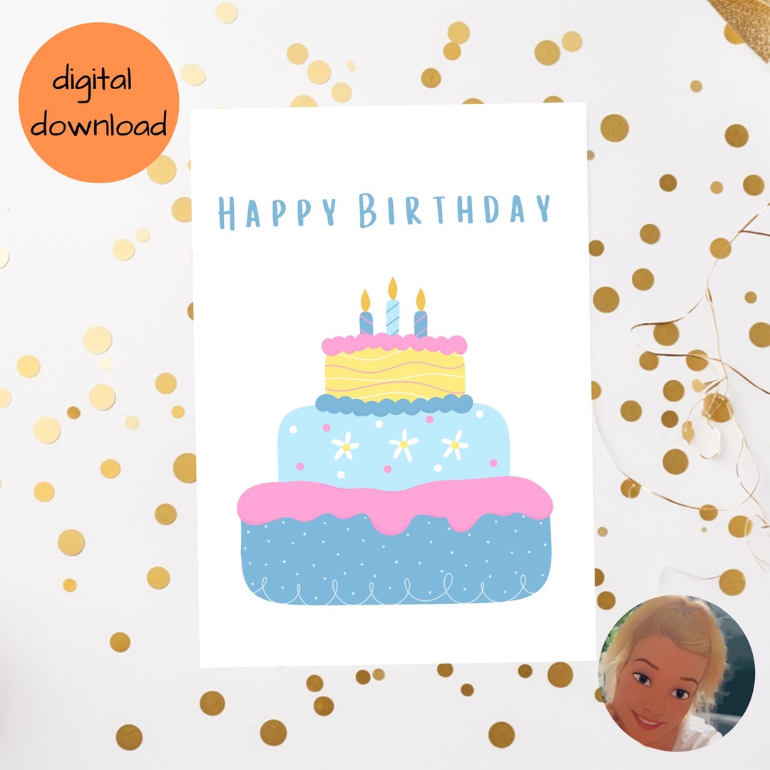 Printable Birthday Card Instant Download Ready to Print - Etsy