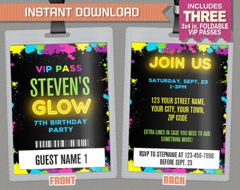 glow vip pass etsy