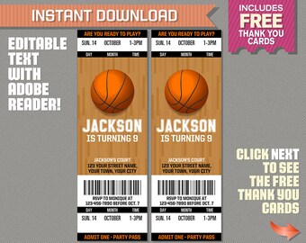 basketball ticket etsy