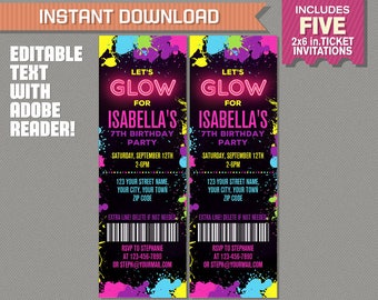 ticket invitation etsy