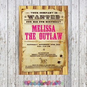 Cowgirl Birthday Printable Party Collection & Invitation Editable PDF file Print at home image 2