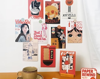 Japanese Retro Showa Postcards Set of 30 | Retro Japan Prints | Wall Art & Stationery