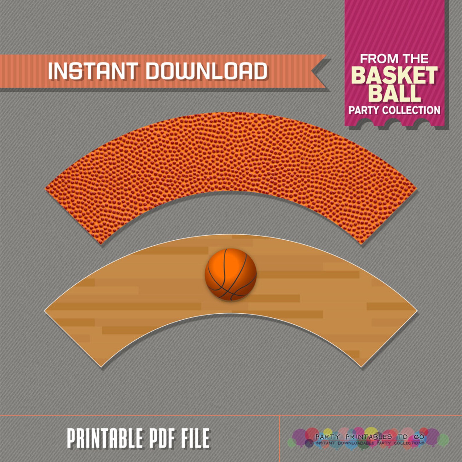 Basketball Cupcake Wrappers Basketball Birthday Basketball Etsy