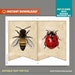 Bug Party Banner With Spacers INSTANT DOWNLOAD Editable PDF File Print ...