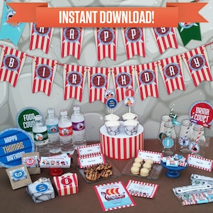 Vikings Birthday Party Collection & Invitation - Editable PDF file - Print at home