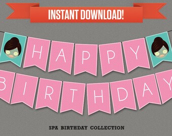 Vikings Party Printable Birthday Banner With Spacers | Etsy
