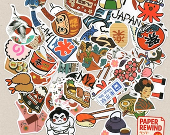 50 klassieke Japanse tekenfilmstickers | Boeken van briefpapier en schroot