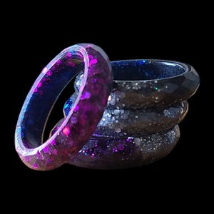Handmade Galaxy Resin Rings - Unique Space Jewelry