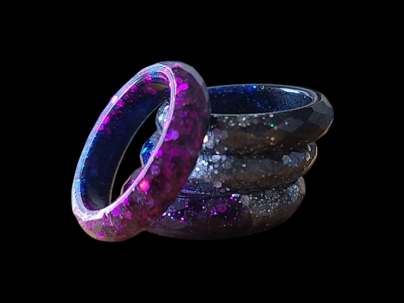 Handmade Galaxy Resin Rings - Unique Space Jewelry - Etsy
