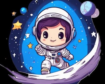 Galaxy AI Art Image, PNG Files, Digital Download Images, AI Artwork, Birthday Party Favors, Kid Graphic, T-shirts, Mugs, Kitchen Decor