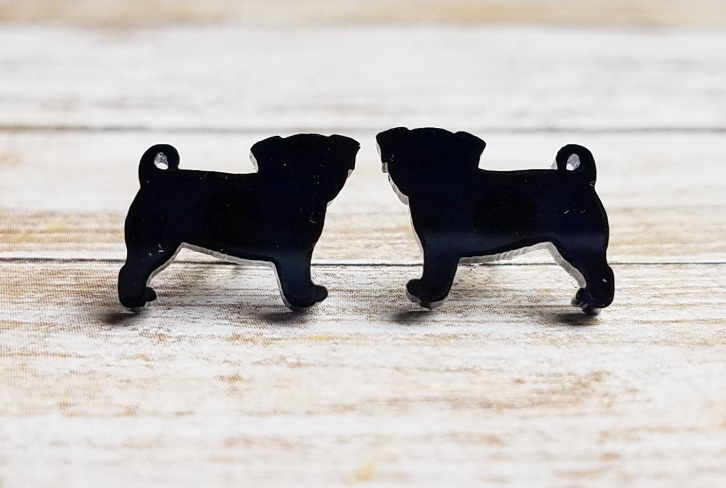 Black Pug Earrings - Perfect Gift for Dog & Animal Lovers