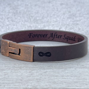 Personalized Leather Bracelet for Men: Engraved Custom Band