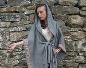 Celtic Queen, Druid Cape, Celtic knotwork, Celtic, Viking, Celtic Cape, Hooded Cape, Viking Cape, Light and Earthy, pagan, ozora, Boom