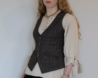 GILET MORGAN | Gilet en tweed, look vintage classique pour femme, gilet coloré pour femme, gilet folklorique, gilet celtique, celtique, dandy.