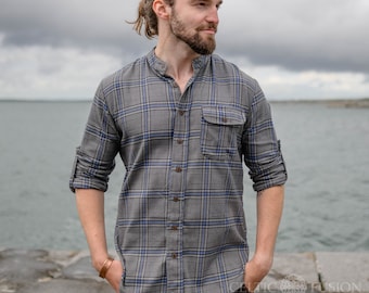 DARRAGH FLANNEL SHIRT | Soft Cotton Flannel, Check Shirt, Winter Shirt, Casual Men's Shirt, Full Button Down Shirt, Lumber Jack Shirt.