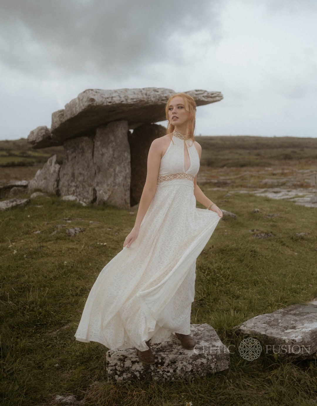 Gorgeous Wedding Dress With Chiffon Celtic Style Sleeves - Etsy | Celtic  wedding dress, Victorian wedding dress, Aline wedding dress