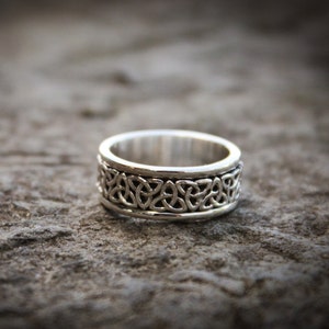 92.5  TRINITY SWIVEL RING | Sterling Silver, Celtic Ring, Irish Ring, Celtic Jewellery, Irish Jewellery Designs, Vikings | Celtic Fusion