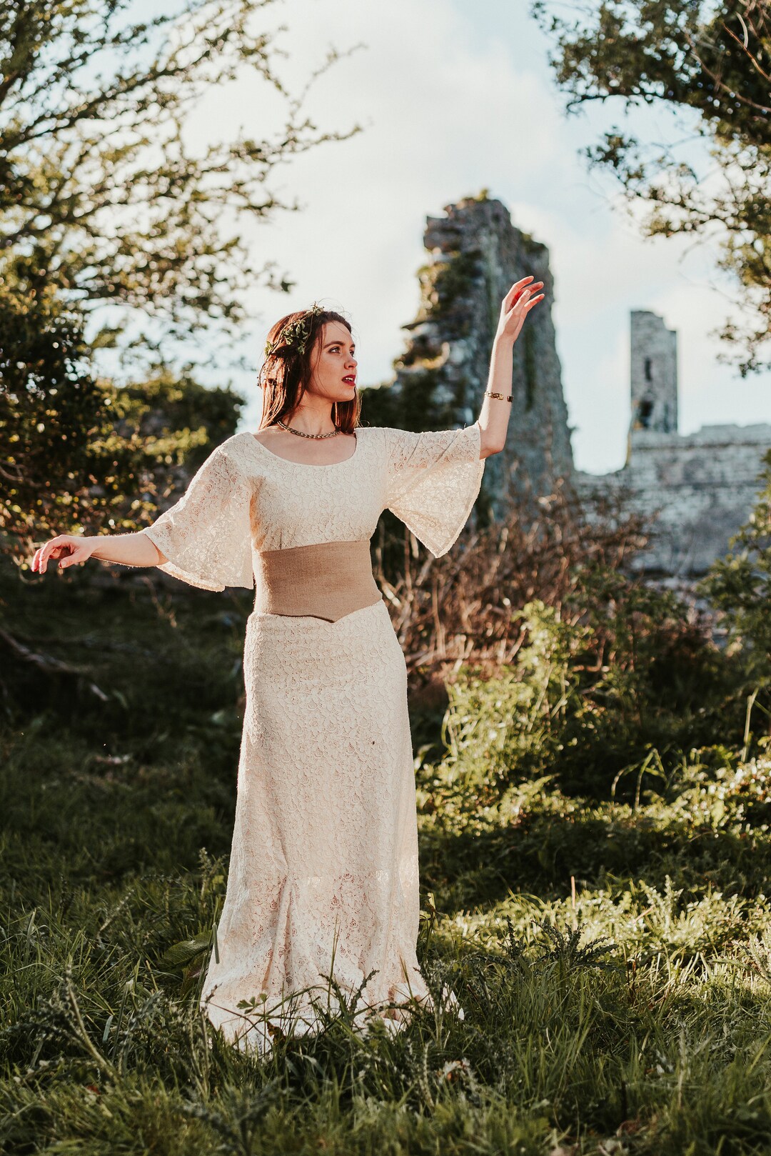 ABITO CON CORSETTO EADON Abito da sposa Abito da sposa con maniche Sacerdotessa Con maniche